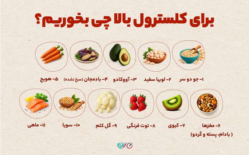 برای کلسترول بالا چی بخوریم؟
