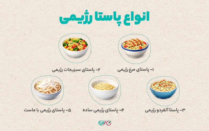انواع پاستای رژیمی