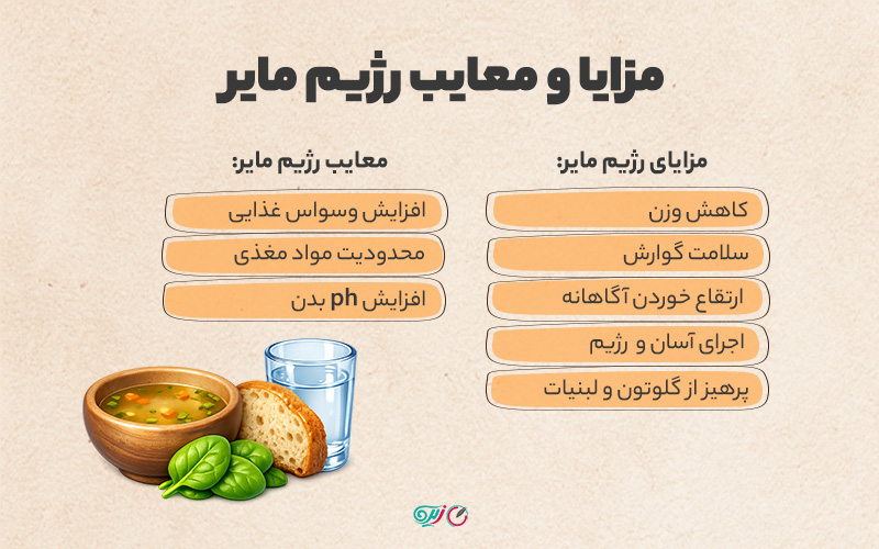 مزایا و معایب رژیم مایر