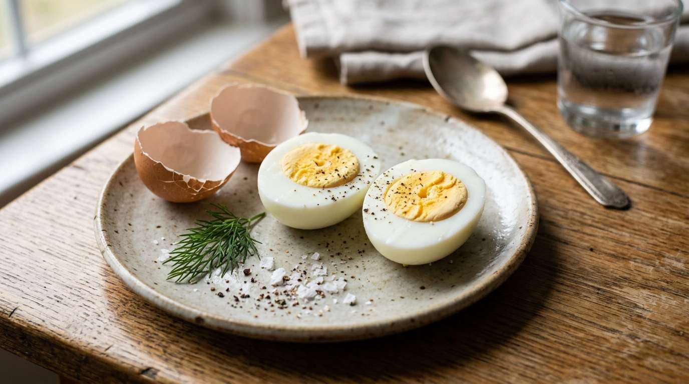طرز تهیه تخم مرغ آب پز